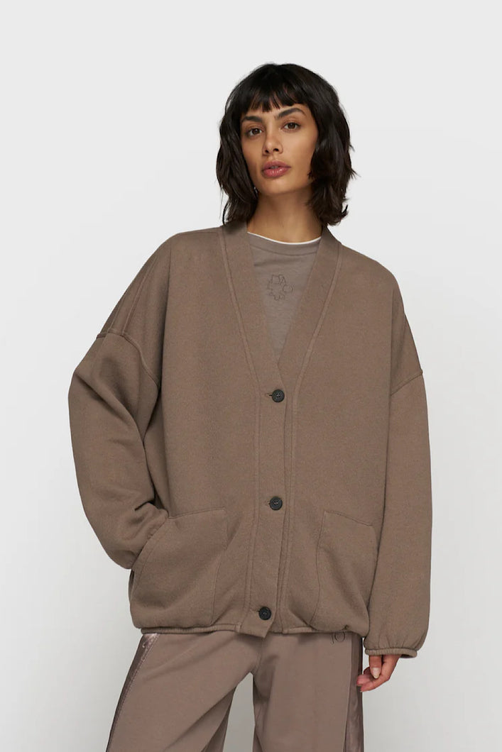 Cárdigan Baseball Taupe