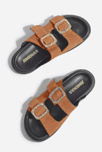 Cargar imagen en el visor de la galería, Sandalias Carlota Serraje Mandarina