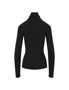 Top Cuello Lana Negro