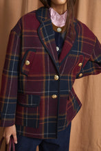 Cargar imagen en el visor de la galería, Abrigo Chaquetón Bola Margaret Burgundy