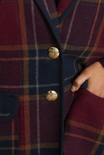 Cargar imagen en el visor de la galería, Abrigo Chaquetón Bola Margaret Burgundy