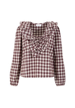 Cargar imagen en el visor de la galería, Blusa Check Volante