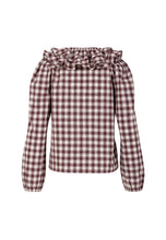 Cargar imagen en el visor de la galería, Blusa Check Volante