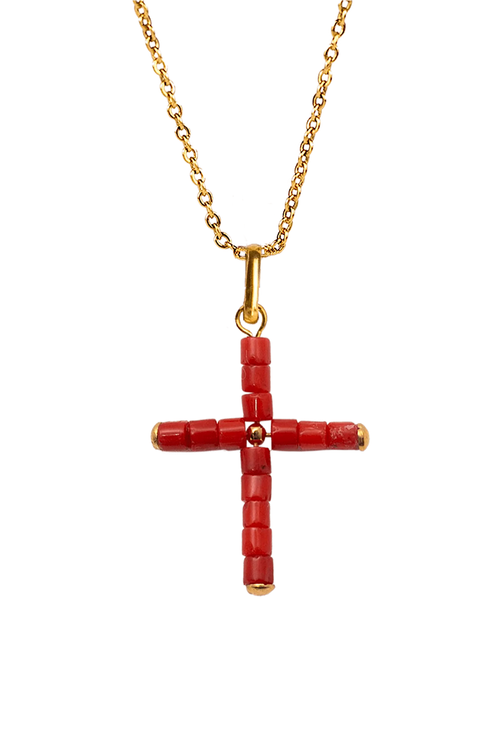 Collar Cruz Coral