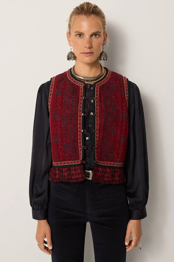 Chaleco Casilda Bordeaux