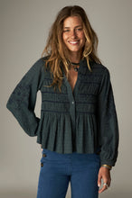 Cargar imagen en el visor de la galería, Blusa Darla Vintage Turquoise