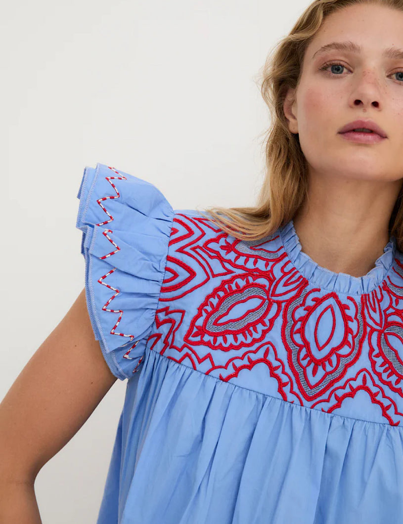 Blusa Deli Popelin Azul