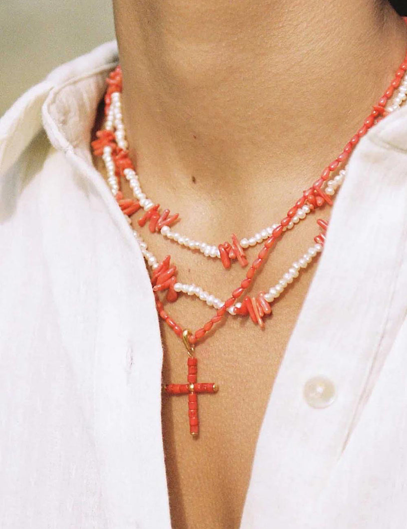 Collar Cruz Coral Choker