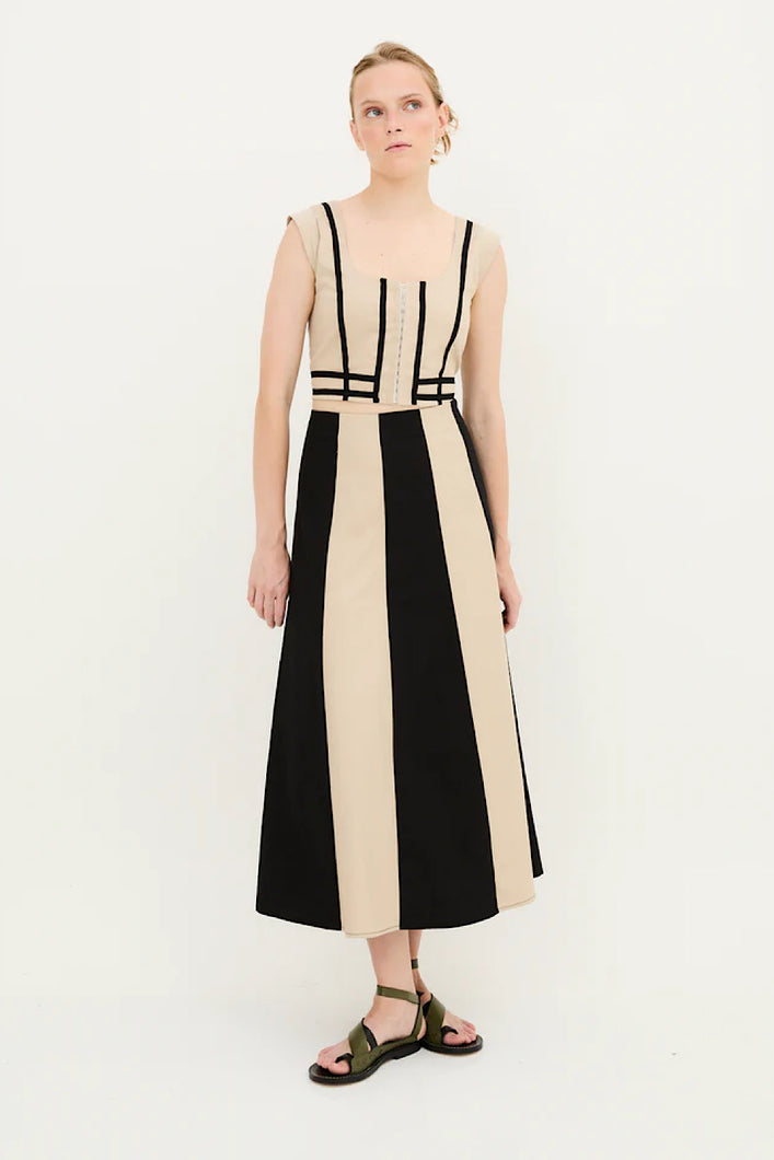 Falda Cintas Beige
