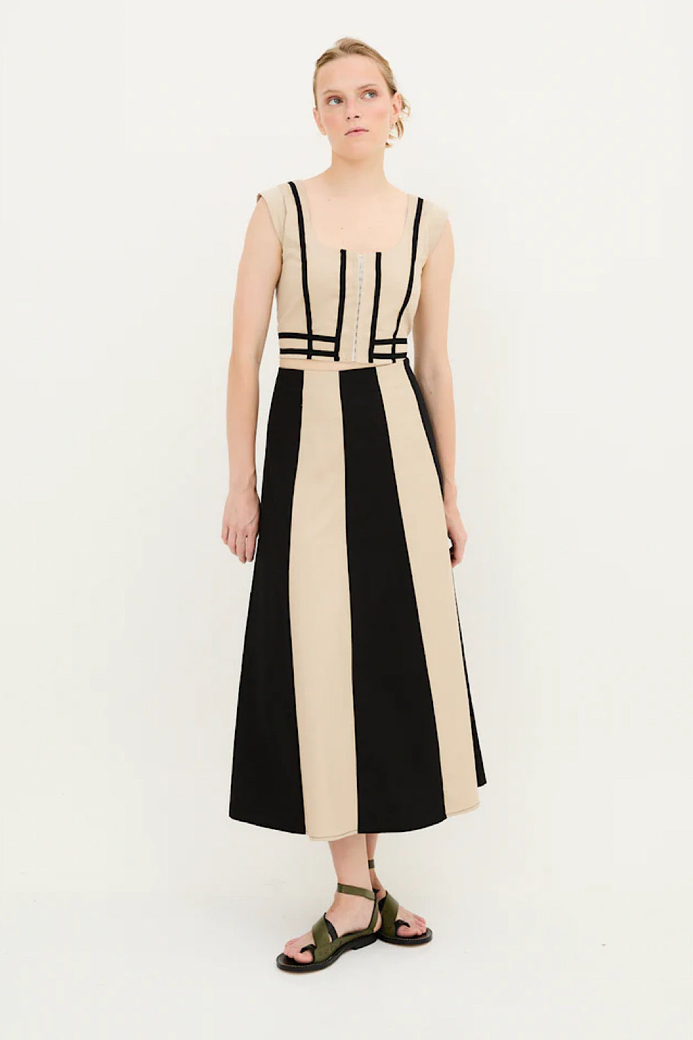 Falda Cintas Beige