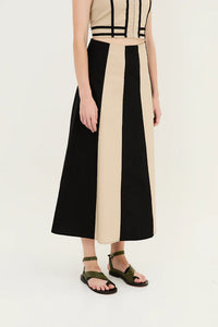 Falda Cintas Beige