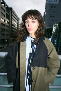 Gabardina Damero Kaki