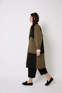 Gabardina Damero Kaki