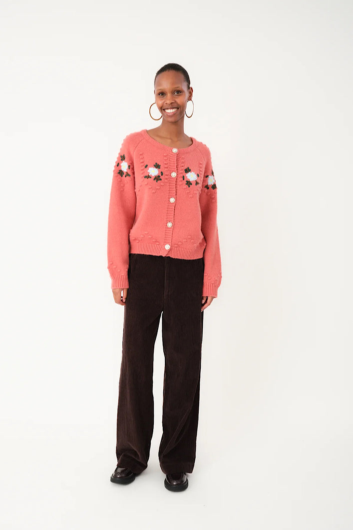 Cardigan Grace Burned Rose