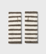 Cargar imagen en el visor de la galería, Guantes Hairy Knit Stripes Ecru Portobello