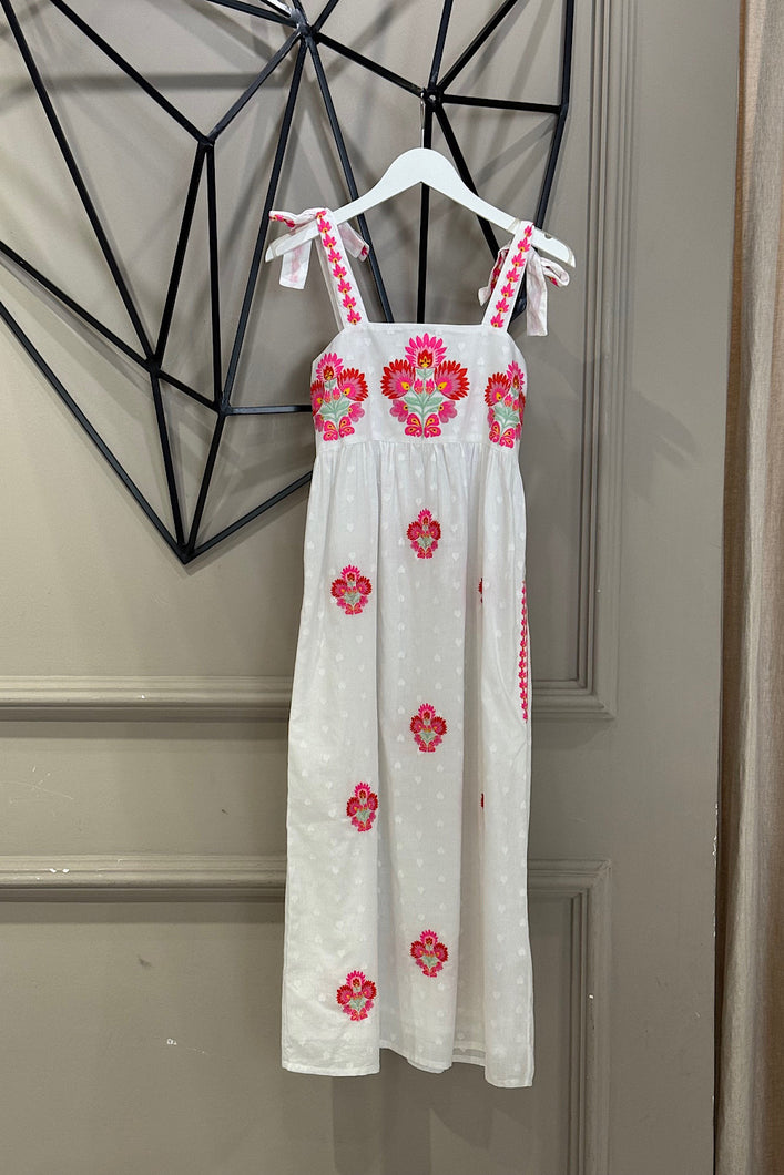 Vestido Agate White Flowers