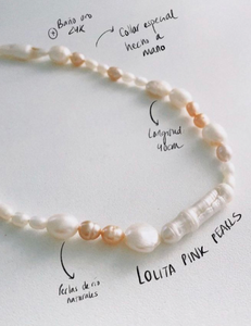 Collar Lolita Pink Pearls