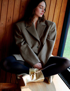 Botín Jassi Metallic Gold