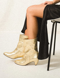 Botín Jassi Metallic Gold
