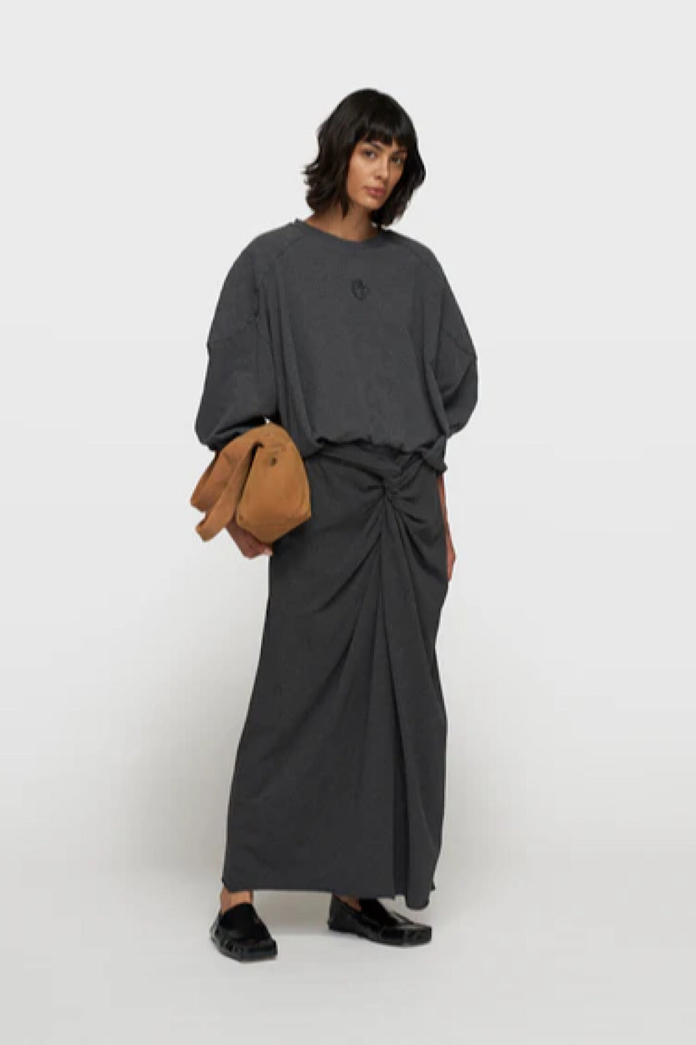 Falda Drape Antracita