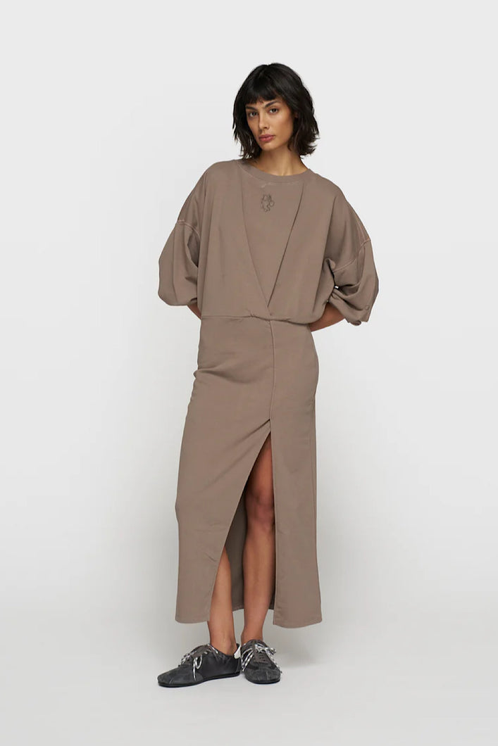 Vestido Maxi Taupe