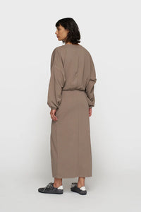 Vestido Maxi Taupe