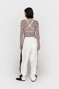 Camiseta Mesh Stripes Wine