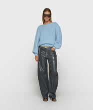 Cargar imagen en el visor de la galería, Pantalones Metallic Western Denim Silver