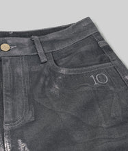 Cargar imagen en el visor de la galería, Pantalones Metallic Western Denim Silver