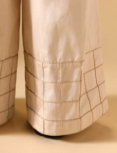 Pantalones Palazzo Crema