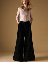 Cargar imagen en el visor de la galería, Pantalones Palazzo Negro