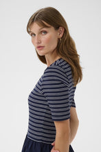 Cargar imagen en el visor de la galería, Vestido Simone Stripes Navy