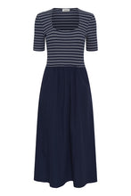 Cargar imagen en el visor de la galería, Vestido Simone Stripes Navy