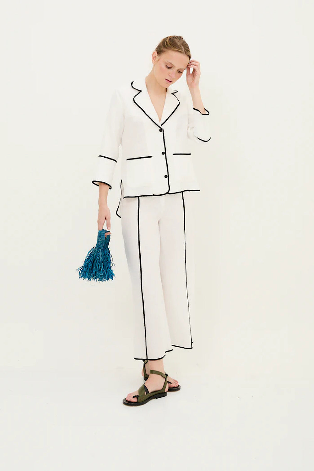 Total Look Contraste Hilo Blanco