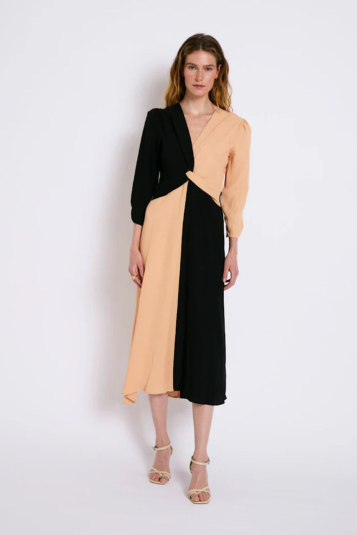 Vestido Dama Crespón Negro