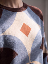 Cargar imagen en el visor de la galería, Vestido de Jacquard con Lúrex Azul