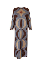 Cargar imagen en el visor de la galería, Vestido de Jacquard con Lúrex Azul