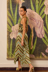 Vestido Lurex Intarsia