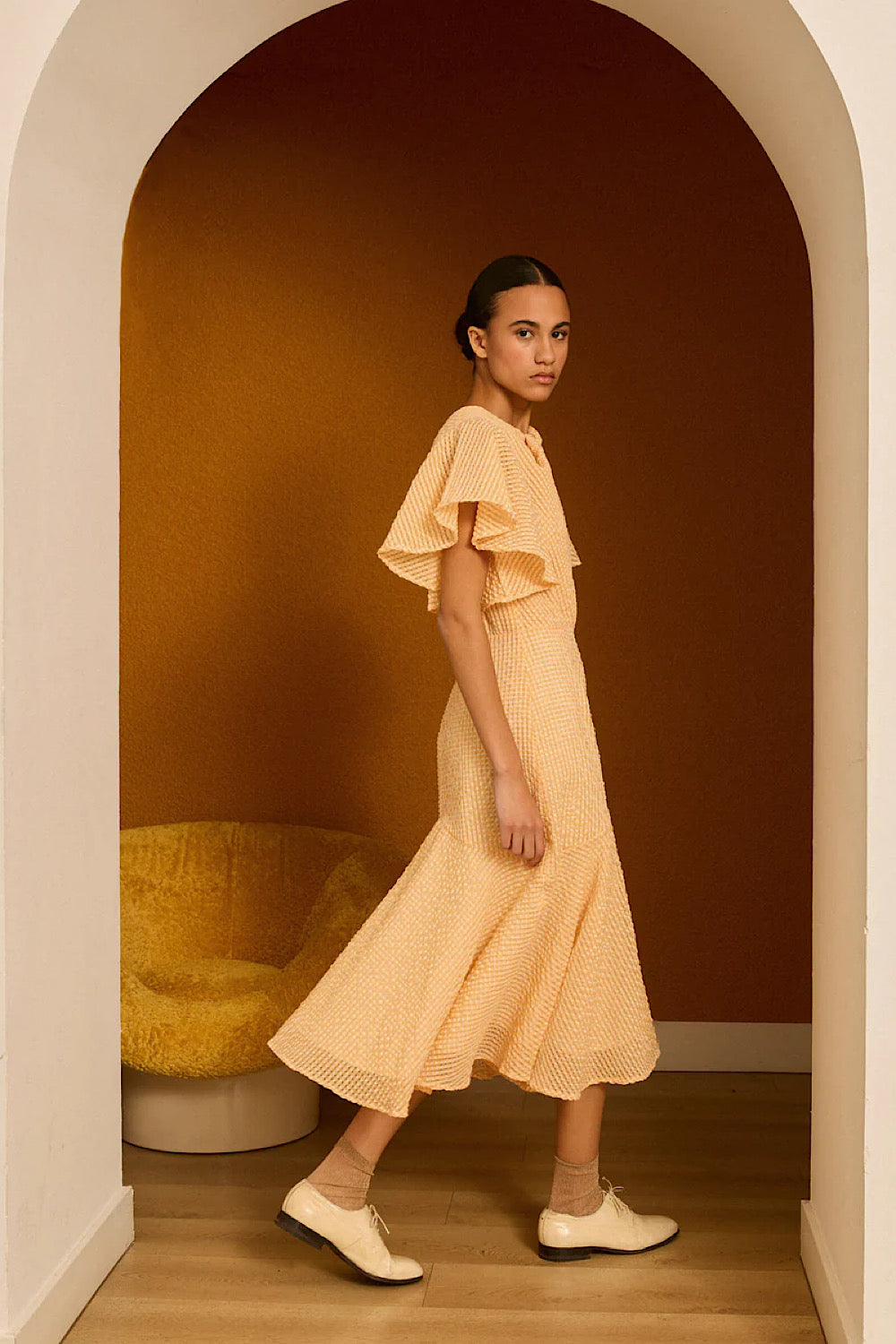 Vestido Calado Mandarina