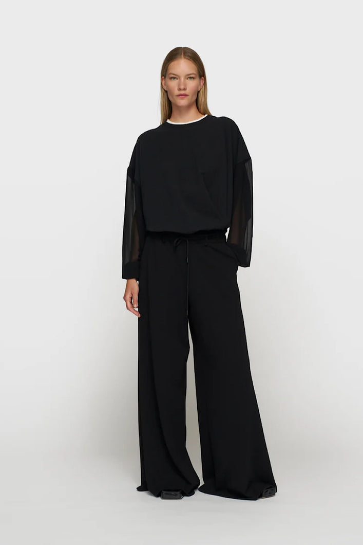 Pantalones Crepe Black