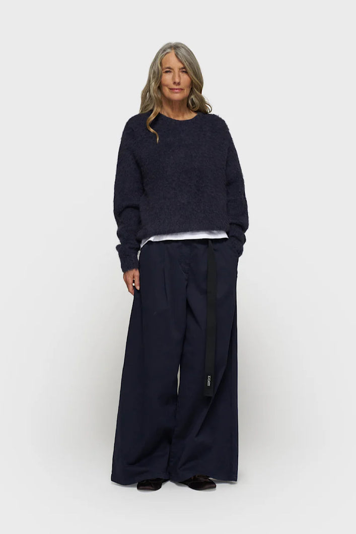 Pantalones Wide Dark Navy