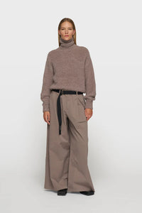 Pantalones Wide Taupe
