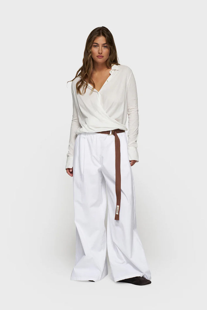 Pantalones Wide White