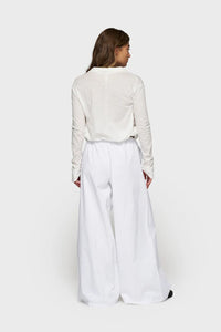 Pantalones Wide White