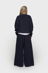 Pantalones Wide Dark Navy
