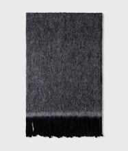 Cargar imagen en el visor de la galería, Manta Wool Blend Plaid Black