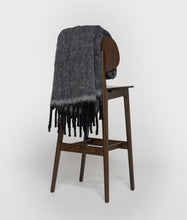 Cargar imagen en el visor de la galería, Manta Wool Blend Plaid Black