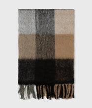Cargar imagen en el visor de la galería, Manta Wool Blend Plaid Soft Vanilla