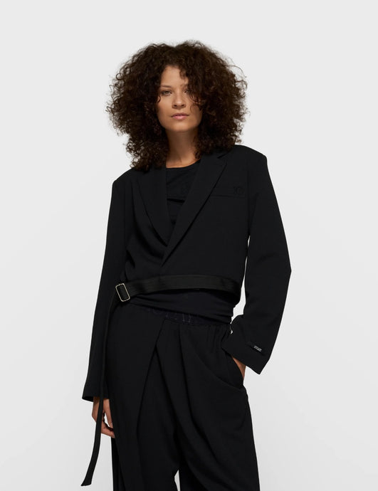 Chaqueta Belted Crepe