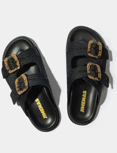 Cargar imagen en el visor de la galería, Sandalias Carlota Rafia Negro